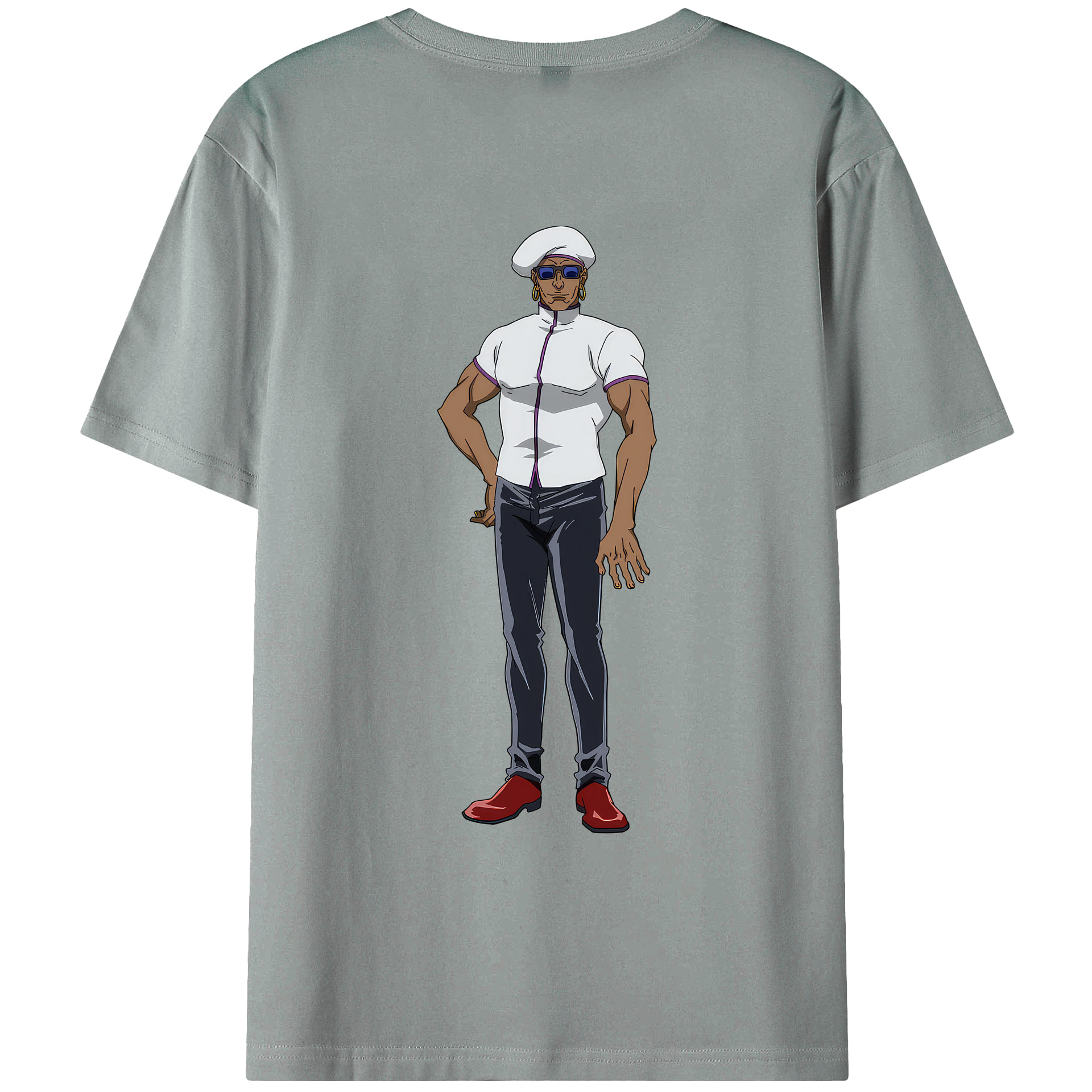 （画像用） 呪術廻戦 Jujutsu Kaisen 綿100％ メンズ半袖Tシャツ（バックプリント） 通気性